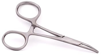 9 cm Mini-Arterienklemme als Hakenlöser zum Angeln, Arterienklemme gebogen, Angelzange, Edelstahl Arterienklemme, Lösezange, Mini-Klemme, Angelklemme, Fischerklemme, Hakenlöser Zange (gebogen)