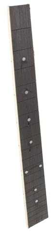 Sosoport Holz Griffbrett für Gitarreninstrumente Unfertiges Ersatzteil Gitarrenhals mit Bünden Praktische Einlagen Diy-teile für Akustikgitarren Spielfläche mit Bünden Gitarrenzubehör