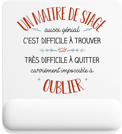 Planetee Tapis de Souris Un Maitre de Stage Aussi génial | Accessoire Bureau Ergonomique - Idéal pour Anniversaire, Collègue, Secret Santa Noël, Fête des Pères et Fête des Mères