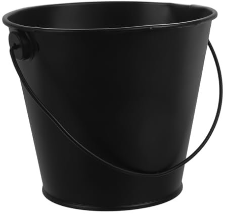 Warmhm Secchio per Grasso in Latta per Barbecue Contenitore Raccogli Olio, Accessorio per Grill Resistente alle Alte Temperature, Compatto 8x10,5x12 Cm per Ambienti Piccoli