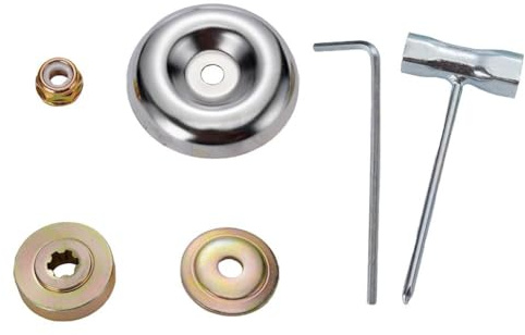 kkiuop Steel Wire Mowing Tool 6/8-inch Universal Weeding Brush Head Edging Head Mower Mower Tool Weed Parts Pruning Steel Fits Grass Remover Lawn Compatible 6Inch Head, 7/8/9 strimmer with steel Head