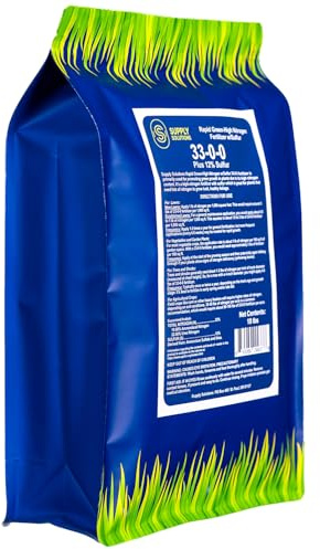 Supply Solutions | 33-0-0 Rapid Green High Nitrogen Fertilizer with Sulfur - Fast-Acting Lawn & Turf Fertilizer for Lush Green Growth - Nitrogen-Rich Plant Food for Grass, Crops & Gardens (10 Pounds)