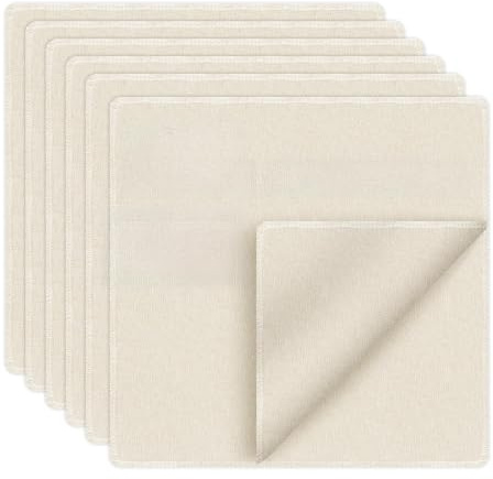 Lethra 6 Stück Passiertuch Wiederverwendbar, 50x50 cm Käsetuch, Cheesecloth Ungebleicht Waschbar aus 100% Baumwolle, für Abseihen von Butter, Nussmilch, Käse, Tofu, Obstsaft und Gemüsesaft