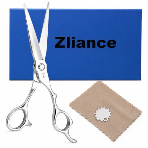 Zliance 6-Zoll professionelle Haarschneideschere mit ultrascharfen Klingen, hochwertige Haarschere aus Edelstahl für und müheloses Schneiden, ideale Friseurschere für den Einsatz zu Hause und im Salon