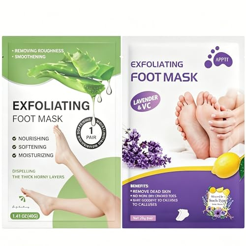 Maschere Piedi Esfolianti, Nutrizione Profonda, Peeling Facile Da Rimuovere, Ammorbidisce Talloni Ruvidi, Per Donna & Uomo