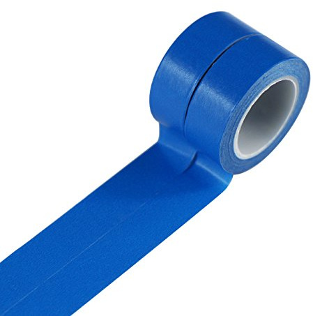 UOOOM 2 Rolls 10m x 15mm Beautiful Washi Tape Masking Tape deko klebeband buntes Klebebänder DIY scrapbook deko (Blau)