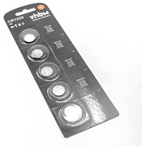 vhbw 50x Piles Boutons CR1220 3V au Li-ION (10x Pack de 5) Compatible avec prothèses auditives, Montres, clés de Voiture, balances, etc…