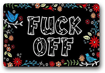 Shinewe Custom Doormat Entrance Floor Mat Fuck Off Inside/Outside Door Mat Living Room Kitchen Rugs Home Decor 40x60cm
