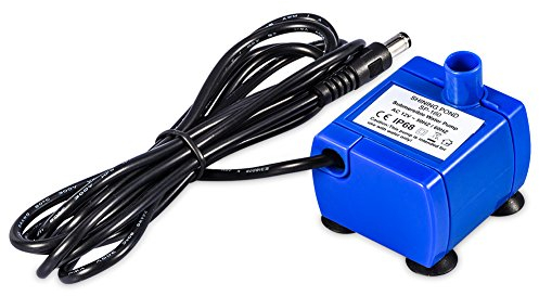 Haustier Wasserpumpe, 12V 2W Elektrische Wasser-Pumpe für Katzen und Hunde Brunnen mit 1,9 m Kabel, Super Stille, Niedriger Stromverbrauch