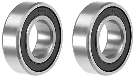 sourcing map Rillenkugellager 6003-2RS ABEC-3 Doppelt Versiegelt 2 Stk. | Chromstahl GCr15, 17X35X10mm, Für Industrieanlagen Mikromotoren Bürogeräte, P6 Z1, Stanzstahl Käfig