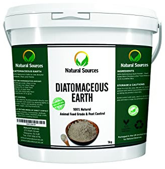 Natural Sources Diatomaceous Earth Pest Control Grade 1kg UK - Free Ebook Included - Diatomaceous-Earth Powder for Chickens, Pets, Carpets, Home