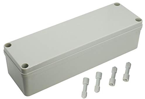 IP67 wasserdichte Abzweigdose für Heimwerkergehäuse mit wasserdichtem Gehäuse, grau, 250 mm x 80 mm x 70 mm