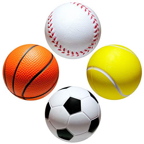 envami® Pallina Antistress - Antistress Mano - 4PZ Sport Palline Antistress - Antistress Adulti - Anti Stress - Antistress Strani - Palla Antistress - Anti streess - Antistress Bambini