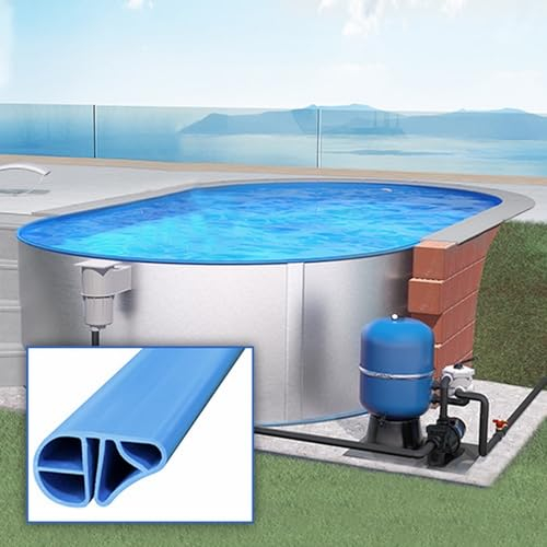 Ovalpool 530 x 320 x 120 cm I Starter Set I Poolfolie blau 0,8 mm I Filteranlage I Basic Handlauf I 5,3 x 3,2 x 1,2 m