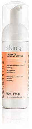 O Boticário Quem Disse, Berenice? skin.q Espuma Limpiadora Facial Nutritiva con Ácido Hialurónico Goji Berry y Hemiesqualano Hidratación Duradera y Vitamina C 150ml