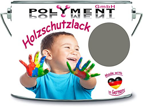 Polyment GmbH - Vernice protettiva per legno, resistente alle intemperie, protezione a lungo termine dalle intemperie, colore protettivo per legno RAL 7003 grigio muschio, colore: grigio muschio