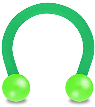 Treuheld® Hufeisen Piercing aus Kunststoff | 9 Farben | 11 Größen