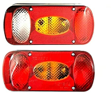 MelTruck® 2x Rückleuchte Heckleuchte Kennzeichenlicht Anhänger 12V 24V E20 LKW Rücklicht