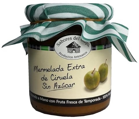 Mermelada Artesana Extra de Ciruela Sin Azúcar – 100% Natural, Sin Edulcorantes Artificiales ni Conservantes – Producto Saludable y Gourmet – 280 g