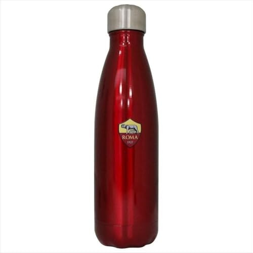VANNISPORT BORRACCIA THERMOS AS ROMA IN ACCIAIO CON TAPPO A VITE COLORE BORDEAUX 500 ML Adulto Ragazzo Bambino Anni Unisex