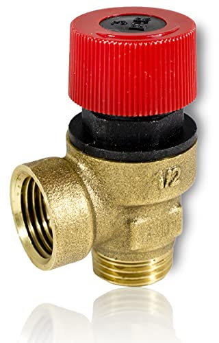 GOLDMAN SERVICE Válvula de Seguridad de Caldera para Alivio de Presión Premium G1/2 '' (3Bar DN15) - Instalación compatible con Calderas de Principales Marcas