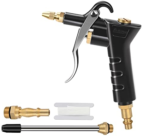 Profiwoab Air Blow Gun, Air Compressor Tools with Extension Nozzle & 1/4 NPT and 1/4 BSP Connector,Air Duster Cleaning Tool for Compressor Professional