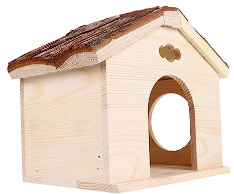 POPETPOP Holzhaus Für Meerschweinchen Versteck Aus Holz Für Eichhörnchen Hütte Für Chinchillas Und Kleintiere Leicht Zu Reinigen Und Tragbar