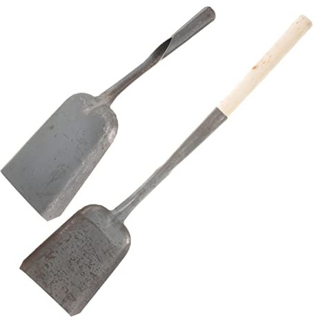Yardwe 2 Piezas Pala De Hollín Pala De Limpieza De Hogar Pala De Cenizas para Barbacoa Cenicero Parrilla Barbacoa Pala De Acero De Grueso Calibre Planchar Portátil Pala De Excavación