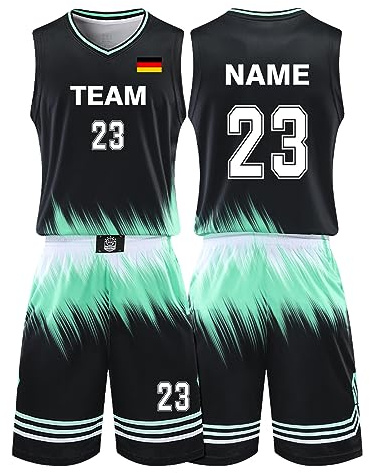 HDSD Personalisiertes Basketball Trikot Set Kinder Herren Mit Name Nummer | Basketball Trikot Set Mit Namen Nummer Für Kinder Herren Damen Ideal Für Training Teams Spiele Und Geschenke
