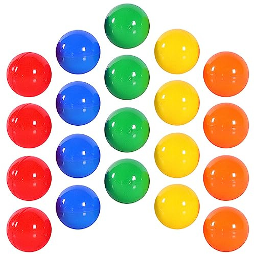 TOYANDONA 50 Stücke Kugeln Bälle zum Öffnen Befüllen Bunt Bingo Kugeln Ersatz 3CM Teilbare Plastikkugeln Leere Runde Kapseln Lottobälle Tischtennisbälle