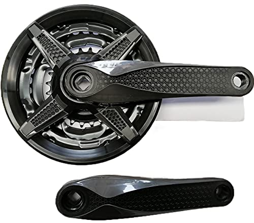 QiaoJun Kurbelgarnitur,Fahrrad Kurbel Mountain Truck Roulette 24-34-42 DREI Scheibe Bar Crank Fahrrad Kunststoff Rad Kurbelzahnplatte