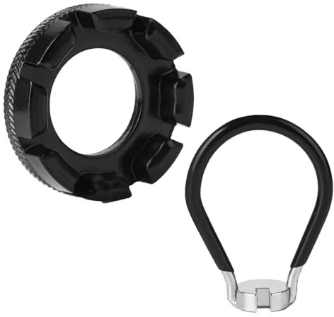 Bbtcxjs 2 STK Fahrrad Speichenschlüssel Fahrrad Speichenspanner, Fahrrad Nippelspanner Speichen Werkzeug 6 Größe 10-15 für Bike Fahrrad Reparieren Speichen Schlüssel, Schwarz