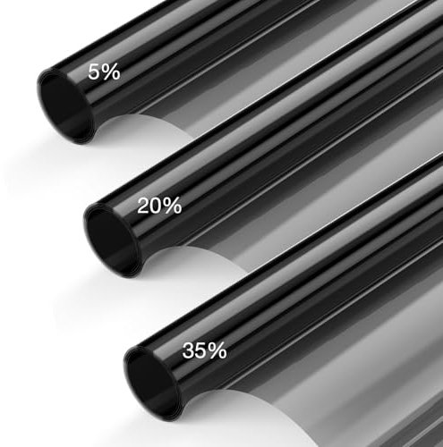 Vepagoo Tönungsfolie Auto, Scheibentönungsfolie Auto, 35% VLT - Länge: 305CM, Breite: 50CM, blockiert UV-/IR-Strahlen, Hitze und Blendung - Kratzfeste Autofensterfolie Heat & Glare