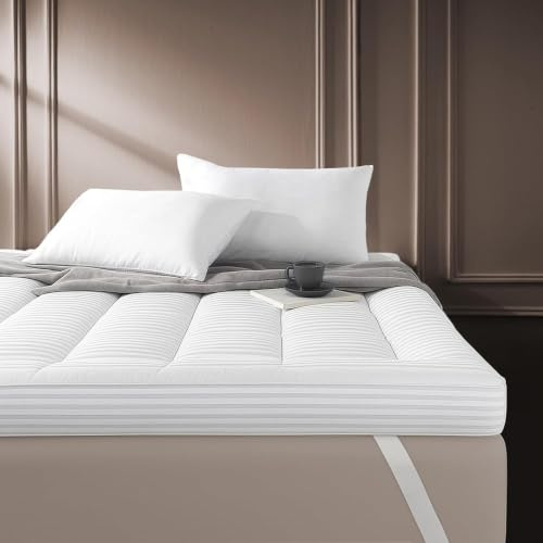 Snuggledown Hotel Mattress Topper Kingsize Bed - 10cm Extra Deep Quilted Luxury King Size Topper for Soft Comfort | 2-Year Guarantee, Easy Fit Straps, Non-Allergenic & Washable