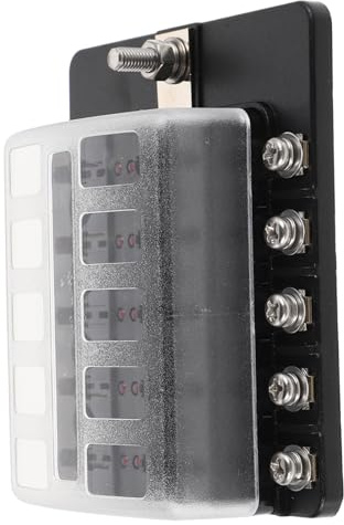 MAGICLULU 1sets Scatola Fusibili Vie Avviso Led Blocco Fusibili Per Camion Camper e Supporto in Plastica e Metallo Per Auto e Barca