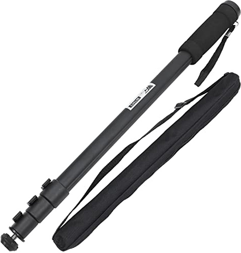 SHINEOFI Perche pour Reflex Numérique Extensible en Alliage D'aluminium Noir, Monopode Portable Léger Supportant Jusqu'à 3 Kg, Photographie en Voyage