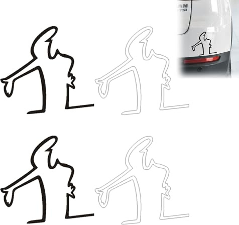 Vroxdrez 4 Stück Auto Aufkleber Lustige, Car Sticker Funny, Wütender Mann Kratzer Erinnerung Autoaufkleber, Kühlschrankaufkleber, Glastüraufkleber, kreative Cartoon Comics Sticker personalisiert