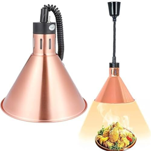 Lampada scaldavivande, lampadario riscaldante for Buffet Commerciale, for Feste al Bar, Hotel, ristoranti, con Lampadina riscaldante da 250 W, Lunghezza Regolabile 60~180 mm