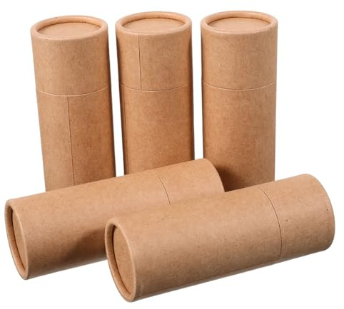 Hohopeti 5 Pezzi Artigianale In Tubo Per Essenziali Tubo Artigianale Rotondo Scatole Per Tubi Di Essenziali Bottiglia Di Carta Bottiglia