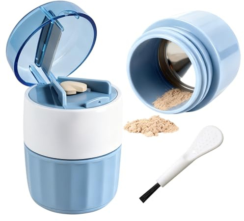 Dzmuero Taglia Pastiglie, Taglia Pillole di Precisione, Mortaio per compresse 3 in 1 con portapillole - Tagliacompresse multifunzionale - Portacompresse universale per tutti i tipi di compresse