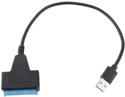 Adattatore da USB a SATA Convertitore da USB 3.0 a SATA ad alta velocità supportato UASP da 6 Gbps per disco rigido SSD HDD da 2,5 pollici con indicatore LED Materiale ABS Plug