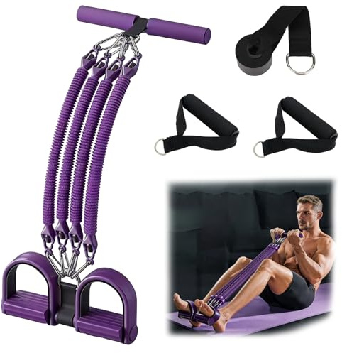 TYSM-CC Bauchtrainer, Widerstandsband-Set mit Verstellbaren Griffen | 45kg Einstellbar für Sit-Ups, Bein- und Armtraining, Abnehmen, Yoga und Bodybuilding