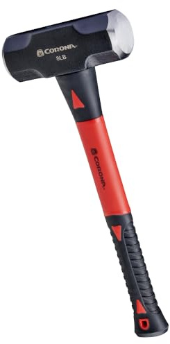 Corona Vorschlaghammer mit kurzem Griff, 3,6 kg Kopf, 40,6 cm Vollkern Fiberglasstiel