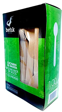 ISAP France 50 Cuillères en Bois 16 cm