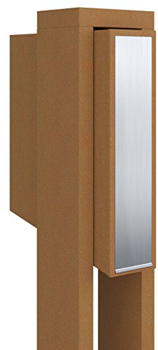 Standbriefkasten, Design Briefkasten Flag Rost/Edelstahl - Bravios