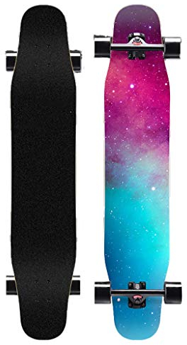 TXTC 47-Zoll-Skateboard Mit ABEC-11 Lagern Komplett Longboard Doppel Kick-Skate-Brett Cruiser 7-Schicht Maple Deck Mit High Rebound PU-Rädern for Extremen Sport Und Outdoor (Color : A)