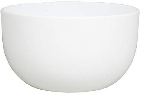 innaGLAS Coupe de Fleurs en céramique, Blanc, 14cm, Ø26cm - Pot Fleurs/Pot céramique
