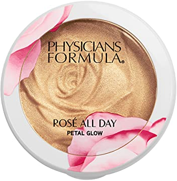 Physicians Formula - Rosé All Day Petal Glow - Highlighter for a Glowing Finish and a Long-Lasting Effect - For All Skin Tones - with Kakadu Plum, Rose Water, Goji, Tightening Agents - Freshly Picked