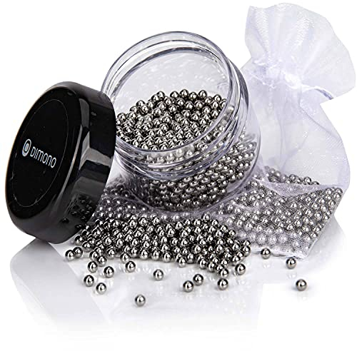 Perles de Nettoyage pour récipients en Verre Perles de Nettoyage de Luxe pour carafes, Bouteilles, vases, décanteurs et Autres en Acier Inoxydable avec boîte de Rangement