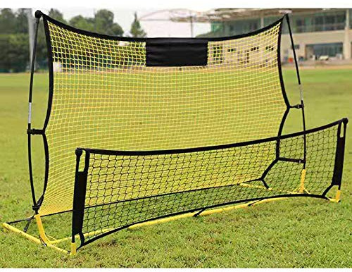 Fussballtor, 2 in 1 Faltbar Fußball Rebounder Net Fussball Training Faltausrüstung Zielschießen Trainingsgeräte für Zuhause